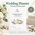 Wedding Planner Printable 12 Month Organizer Botanical Wedding Budget Checklist PDF and Editable Word