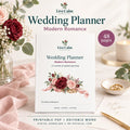 Wedding Planner Printable 12 Month Organizer Modern Romance Wedding Budget Checklist PDF and Word