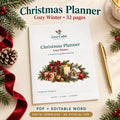 Winter Christmas Planner Printable, 32 Pages, PDF