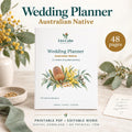 Wedding Planner Printable 12 Month Australian Native Floral Theme Wedding Organizer PDF and Word